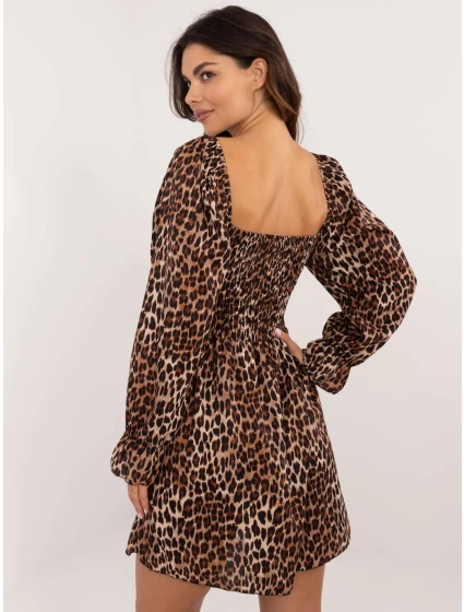 Šaty DHJ SK černá a béžová model 20509577 - FPrice Šaty DHJ SK černá a béžová model 20509577 - FPrice