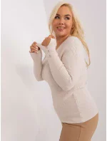 Sweter PM SW PM model 18949421 jasny beżowy - FPrice Sweter PM SW PM model 18949421 jasny beżowy - FPrice