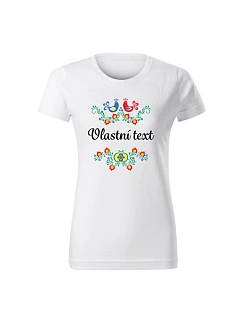 Personalizované dámské tričko s folklórním vzorem 