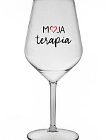 MOJA TERAPIA - priehľadný nerozbitný pohár na víno 470 ml