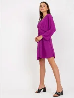 Tmavě fialové minišaty model 20266994 - FPrice Tmavě fialové minišaty model 20266994 - FPrice