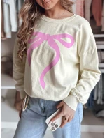 Dámská oversize mikina SOFTTIE béžová FashionStreet BY1356