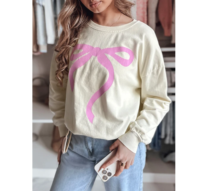 Dámská oversize mikina SOFTTIE béžová FashionStreet BY1356