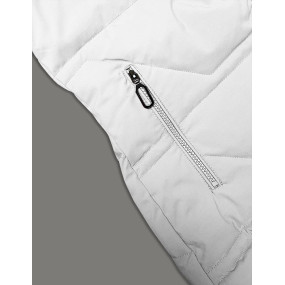 Bílá dámská zimní bunda J Style s kapucí (16M9099-281)