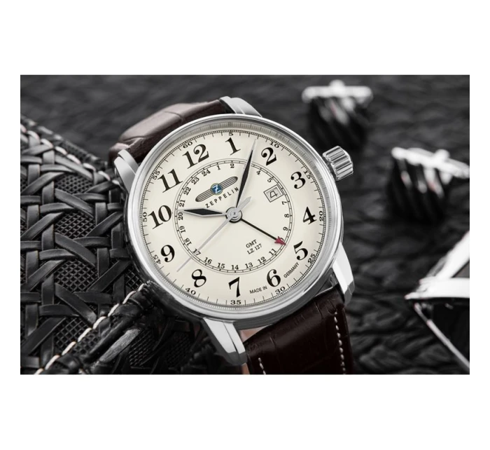 ZEPPELIN Pánské hodinky LZ127 Graf Zeppelin GMT 7642-5 + BOX ZEPPELIN Pánské hodinky LZ127 Graf Zeppelin GMT 7642-5 + BOX