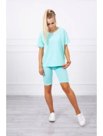 Mátový set top+legíny