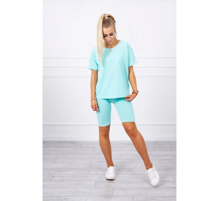 Mátový set top+legíny