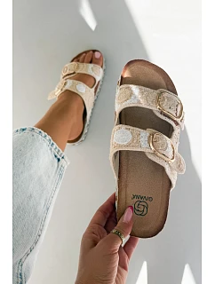 sandály na platformě s Béžové model 22147442 - Boto