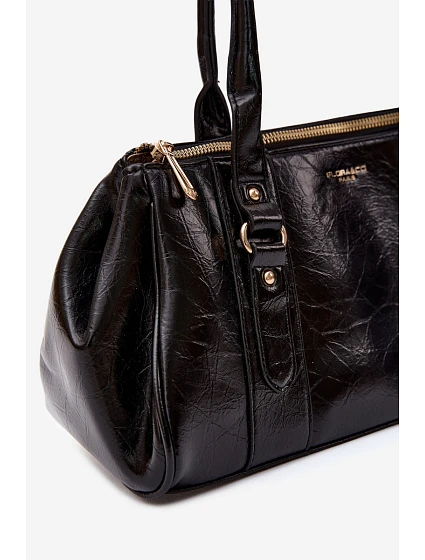 Černá kabelka z imitace kůže model 22220909 - Flora&Co Černá kabelka z imitace kůže model 22220909 - Flora&Co