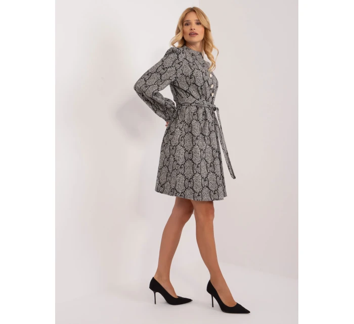 LK SK 509107 šaty.00X šedá černá