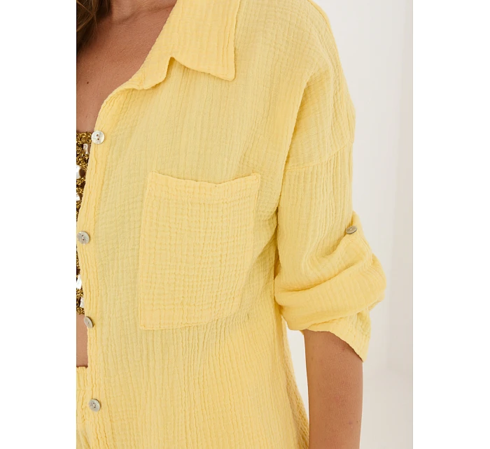 Koszula MI KS model 22102662 jasny żółty - FPrice