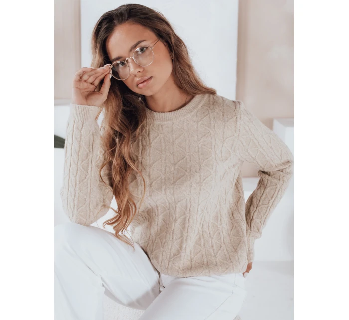 Dámský svetr BRAVINA beige FashionStreet MY2529