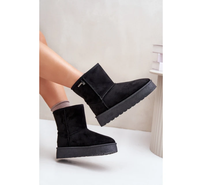 Vysoké dámské sněhule na platformě Big Star OO274898 černé