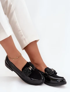 Lakované Dámské Mokasíny S Mašlí S.Barski model 21686961 Černé - D&A