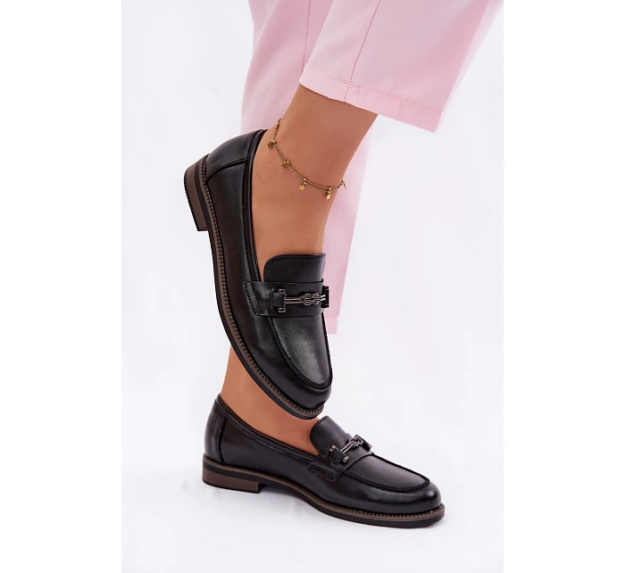 Dámské kožené mokasiny Vinceza 18132 Černé Dámské kožené mokasiny Vinceza 18132 Černé