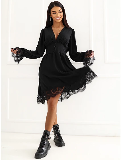 Sukienka MI SK model 22550424 czarny - FPrice Sukienka MI SK model 22550424 czarny - FPrice