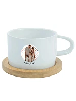 Personalizovaný keramický hrníček "MAKRONKA" s výřezem fotky na podkladu Personalizovaný keramický hrníček "MAKRONKA" s výřezem fotky na podkladu