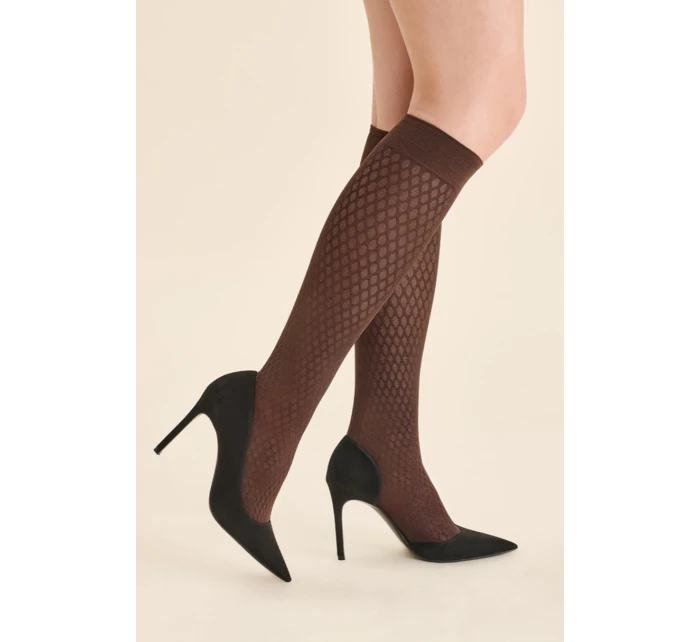 Silné ponožky - vzor GLAM KNEE HIGHS