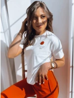 Dámské tričko THE CUTEST ecru FashionStreet RY2158 Dámské tričko THE CUTEST ecru FashionStreet RY2158