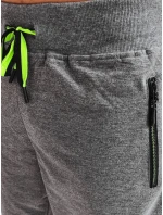 Pánské tmavě šedé teplákové šortky Dstreet model 21968923 - FashionStreet