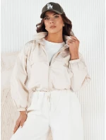 Dámská přechodná bunda s kapucí GRAUS ecru FashionStreet TY4220
