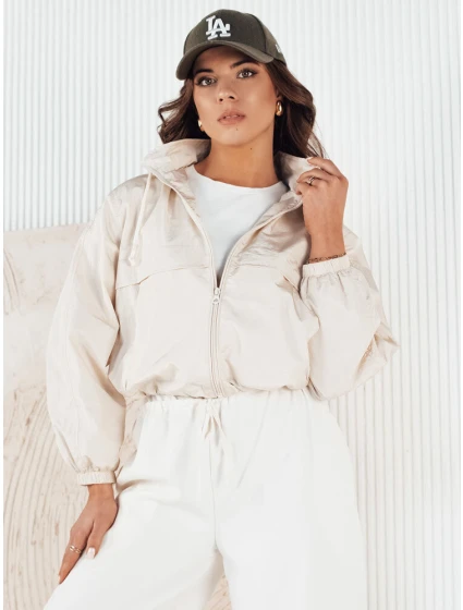 Dámská přechodná bunda s kapucí GRAUS ecru FashionStreet TY4220