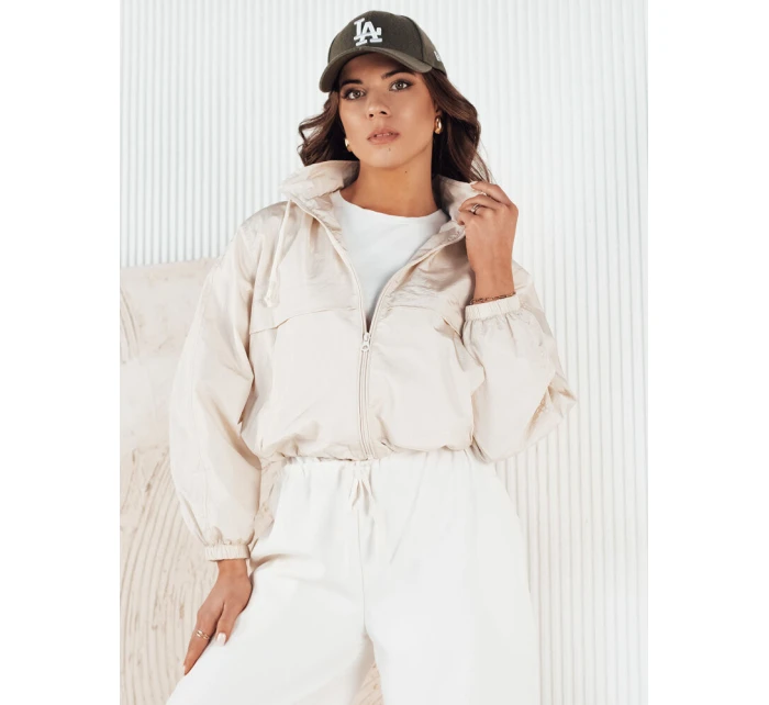 Dámská přechodná bunda s kapucí GRAUS ecru FashionStreet TY4220