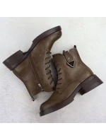 Dámské boty na klínku hnědé model 21905773 - Potocki