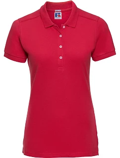 Russell Athletic 566F Dámské elastické piqué polo 10.566F classic red