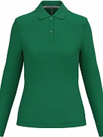 Kariban K 244 Dámské piqué polo s dlouhým rukávem 20.K244 kelly green