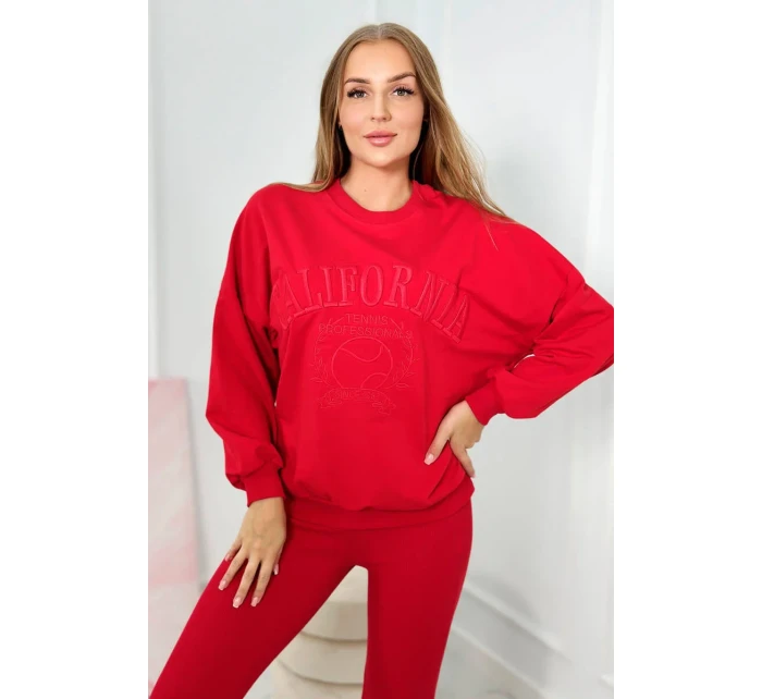 Bavlněná souprava California červený