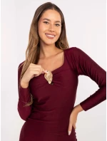 Sukienka IT SK model 21319867 bordowy - FPrice Sukienka IT SK model 21319867 bordowy - FPrice