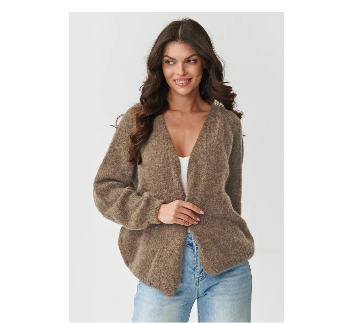 Svetr na zapínání  model 217365 Makadamia