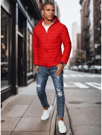 Pánská přechodná prošívaná bunda červená FashionStreet TX4417