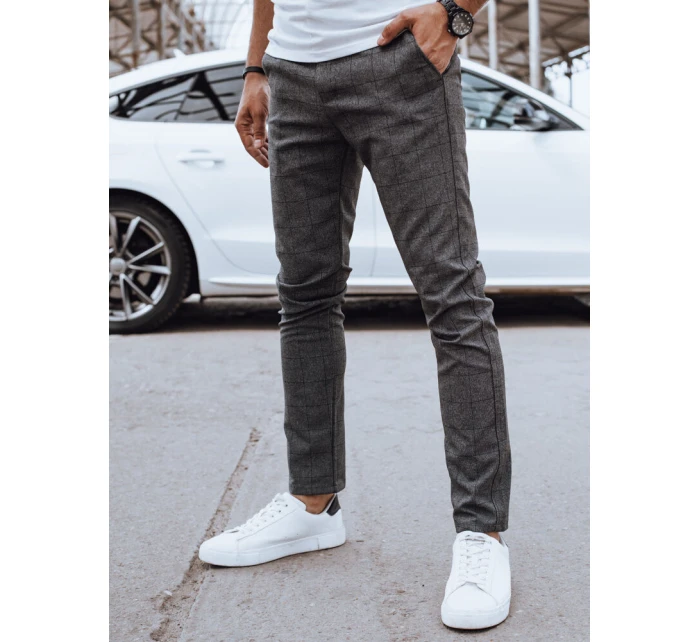 Pánské ležérní tmavě šedé kalhoty model 21977276 - Dstreet Pánské ležérní tmavě šedé kalhoty model 21977276 - Dstreet