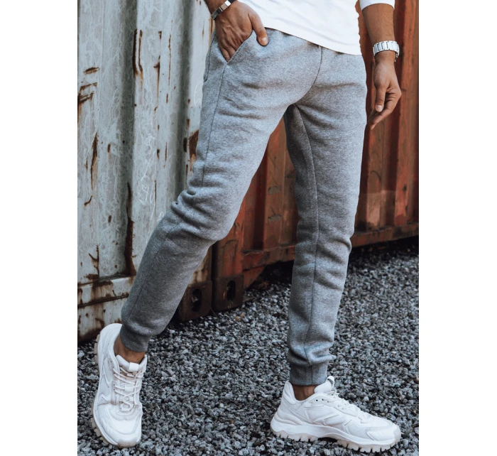 Světle šedé pánské kalhoty FashionStreet UX4430