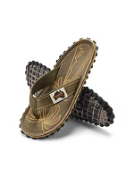 Pánské žabky Gumbies ISLANDER FLIP-FLOP PALM LEAF KHAKI