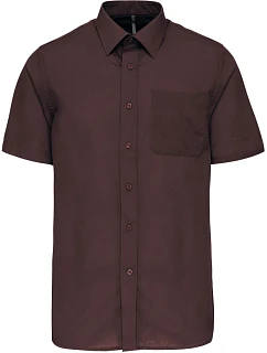 K Popelínová košile s krátkým rukávem 20.K brown model 22510396 - Kariban