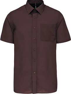K Popelínová košile s krátkým rukávem 20.K brown model 22510396 - Kariban