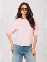 Halenka D74515M11340A světle růžová Halenka D74515M11340A světle růžová