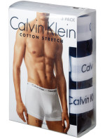 Pánské trenky 3 Pack Trunks Cotton Stretch 0000U2662GXWB černá/tmavě modrá/modrá - Calvin Klein
