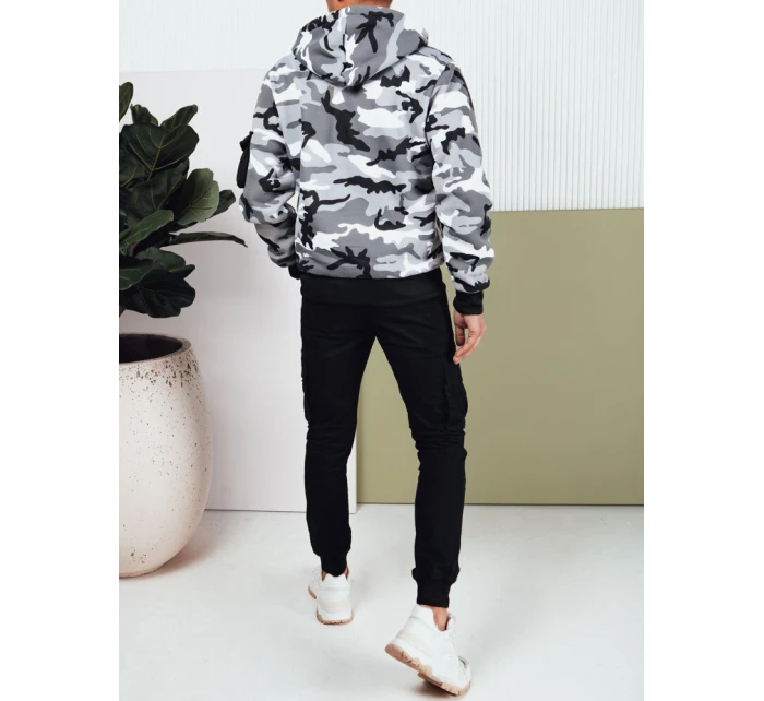 Pánská mikina s kapucí moro bílá FashionStreet BX5655