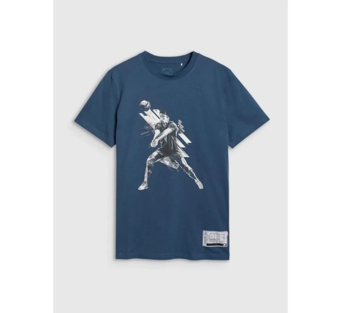 Pánské volejbalové tričko s potiskem 4F 4FRAW25TTSHM3237-46S pánské Pánské volejbalové tričko s potiskem 4F 4FRAW25TTSHM3237-46S pánské