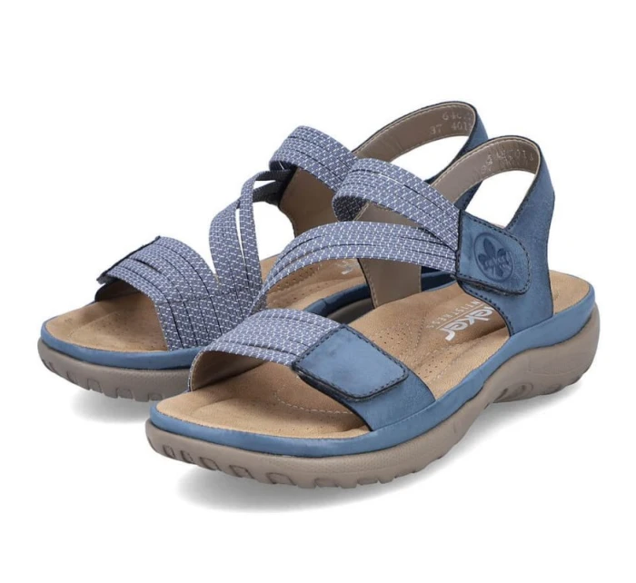Pohodlné modré sandály Rieker W RKR587