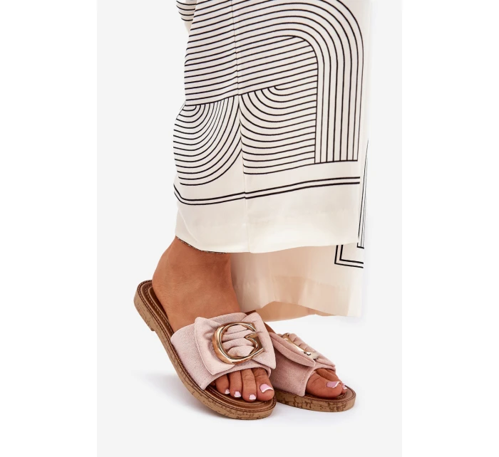 Dámské Sandály S Ozdobným Detalem Růžové model 21689999 - Boto Dámské Sandály S Ozdobným Detalem Růžové model 21689999 - Boto