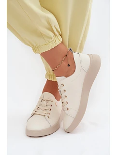 Kožené dámské polobotky Vinceza 41508 světle béžové