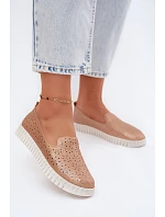 Dámské perforované nazouvací polobotky Salty