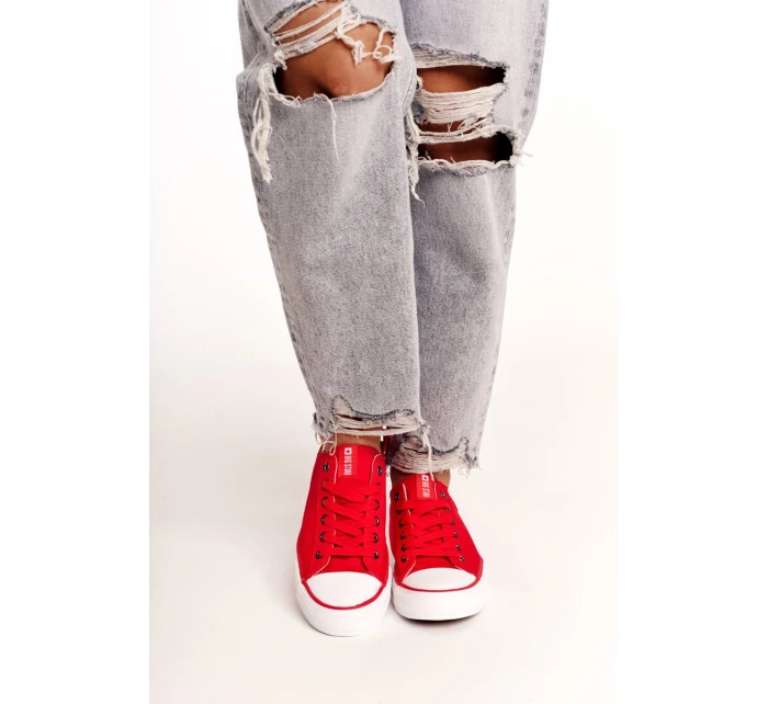 Dámské Klasické Nízké Tenisky Big Star DD274339 Červené Dámské Klasické Nízké Tenisky Big Star DD274339 Červené