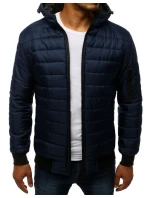 Pánská prošívaná bunda bomber tmavě modrá TX2228 Pánská prošívaná bunda bomber tmavě modrá TX2228