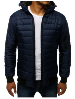 Pánská prošívaná bunda bomber tmavě modrá TX2228